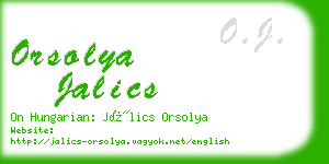 orsolya jalics business card